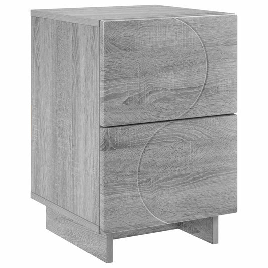 vidaXL Κομοδίνο Γκρι Sonoma 33,5 x 34,5 x 50 εκ Επεξεργασμένο Ξύλο