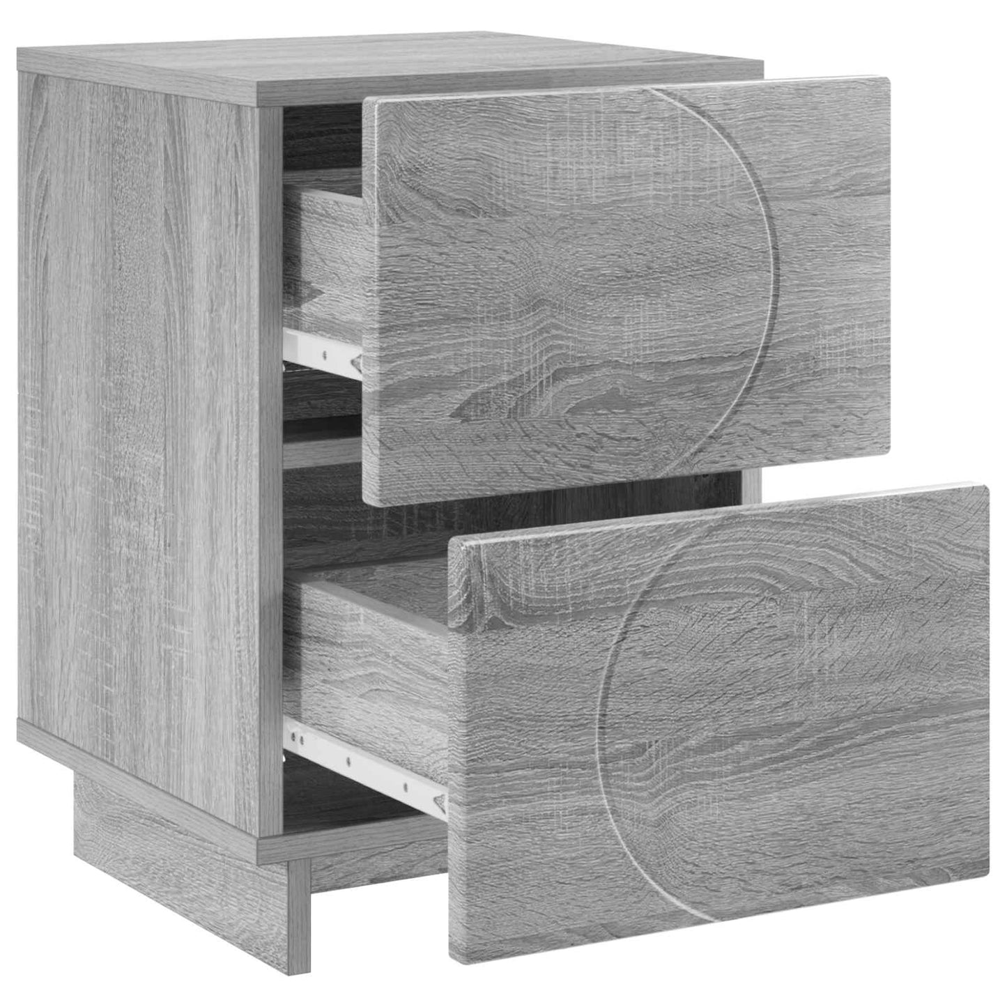 vidaXL Κομοδίνο 2 τεμ. Γκρι Sonoma 33,5 x 34,5 x 50 εκ