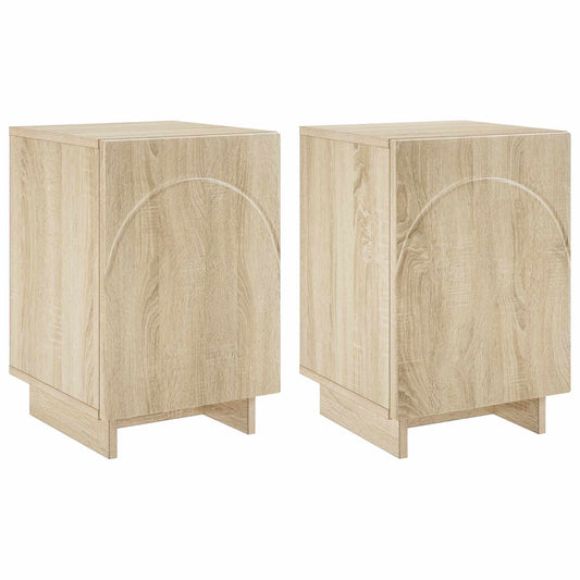 vidaXL Κομοδίνο 2 τεμ. Sonoma Δρυς 33,5 x 34,5 x 50 εκ