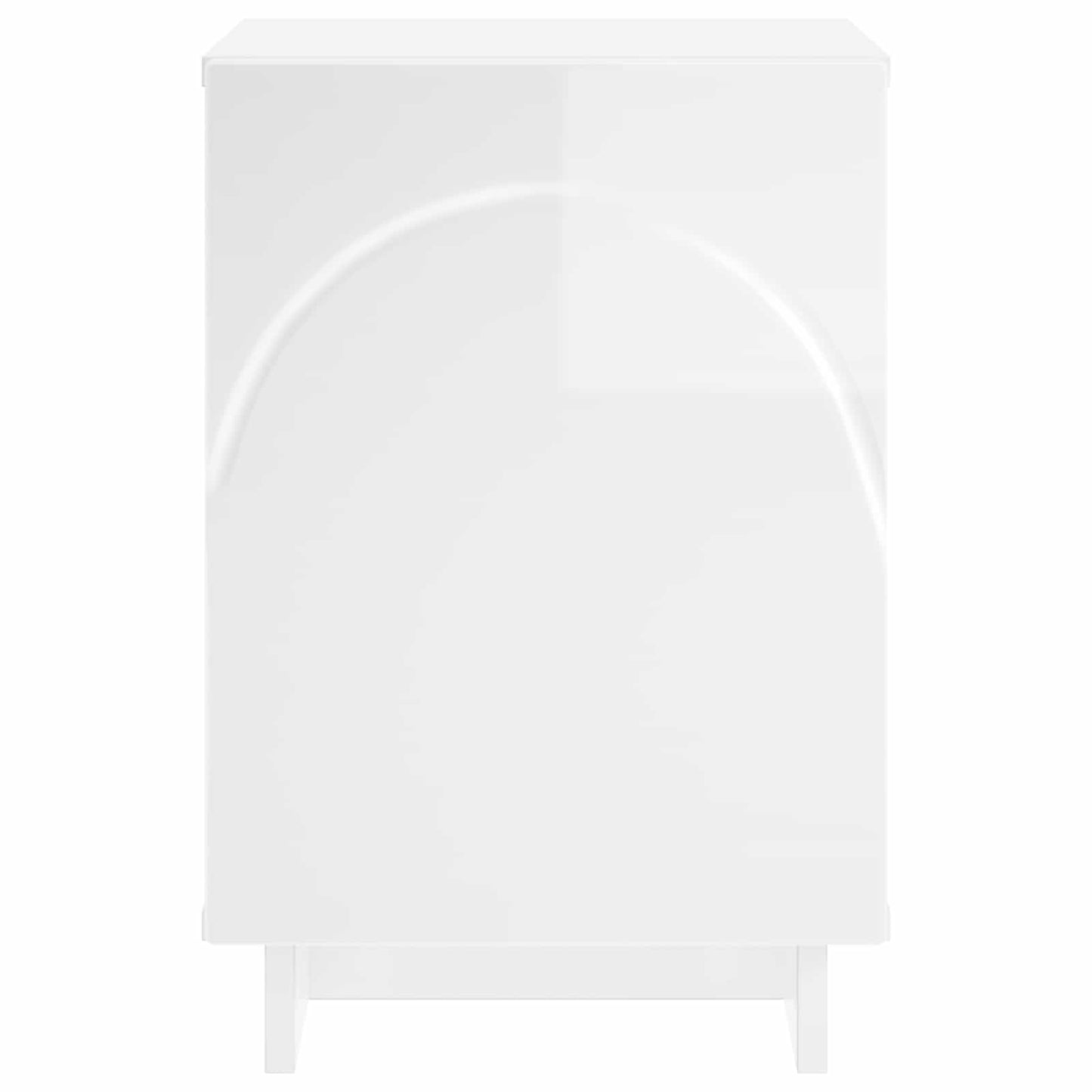 vidaXL Κομοδίνο Γυαλιστερό Λευκό 33,5 x 34,5 x 50 εκ