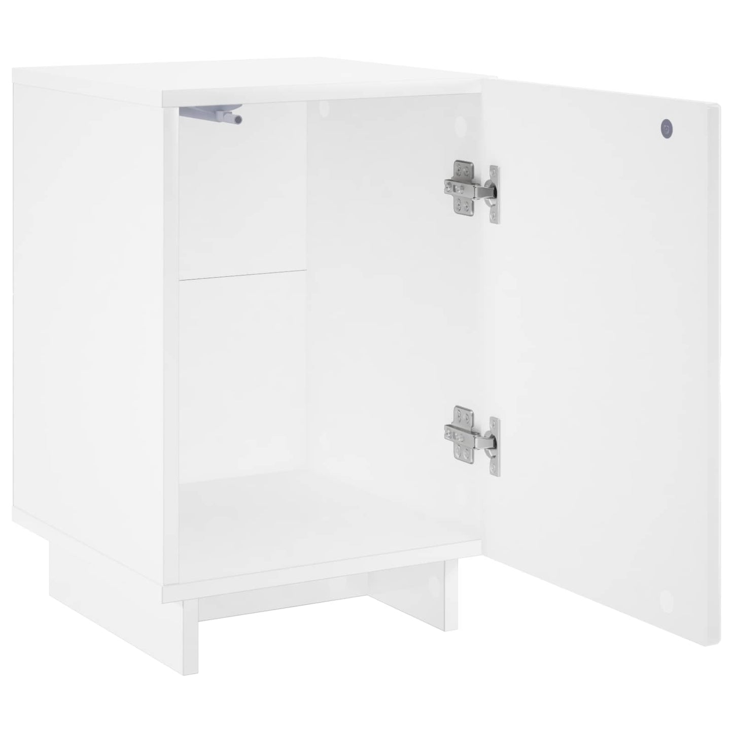 vidaXL Κομοδίνο 2 pcs Γυαλιστερό Λευκό 33,5 x 34,5 x 50 εκ