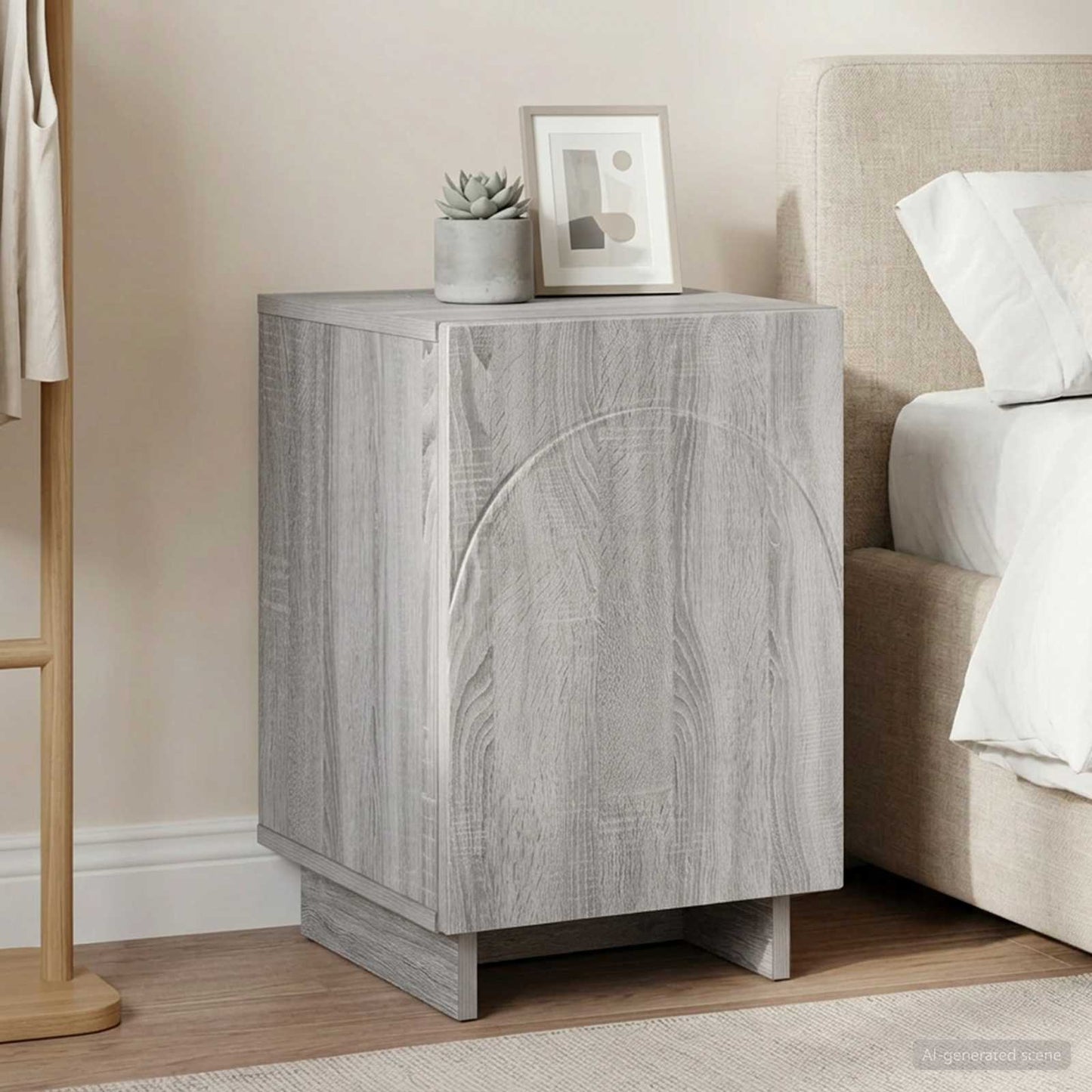vidaXL Κομοδίνο Γκρι Sonoma 33,5 x 34,5 x 50 εκ Επεξεργασμένο Ξύλο