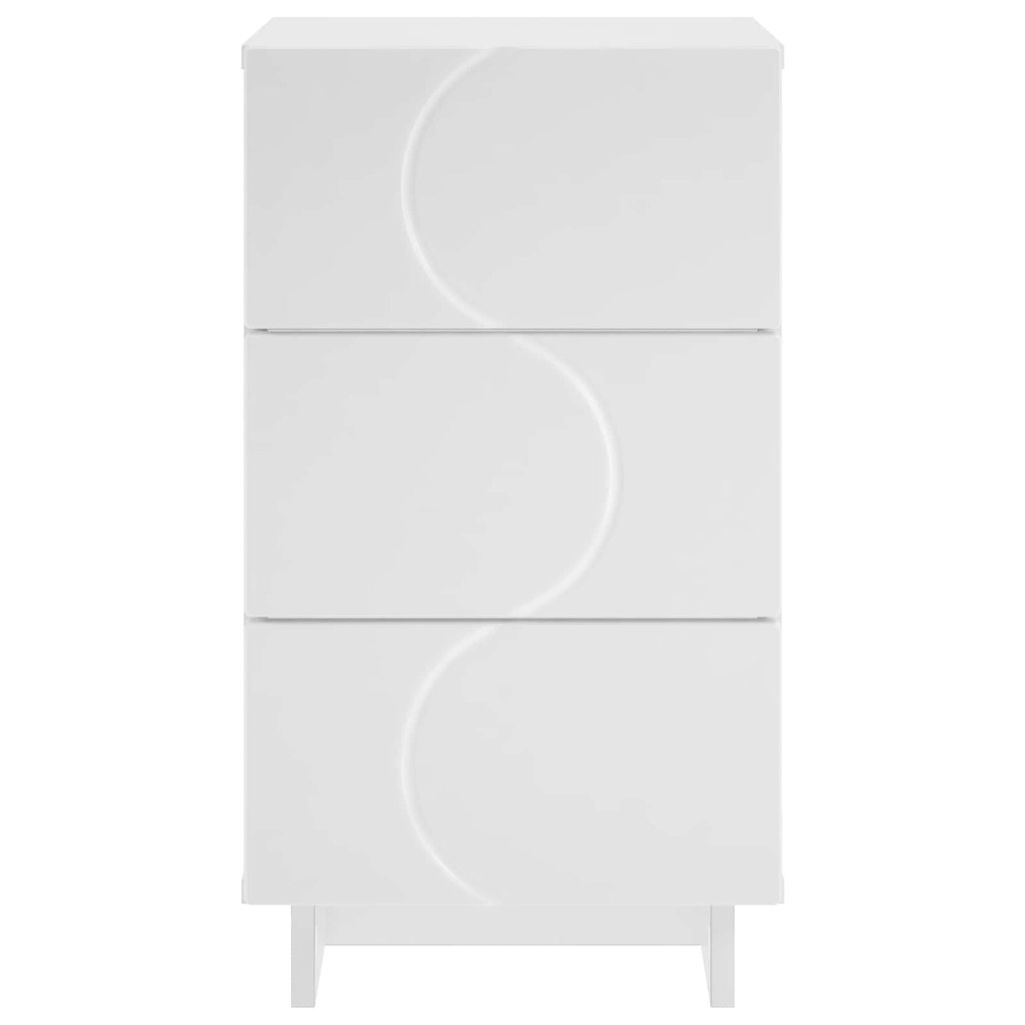 vidaXL Κομοδίνο Λευκό 33,5 x 34,5 x 60 εκ. Επεξεργασμένο Ξύλο