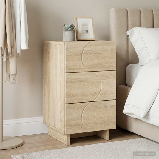 vidaXL Κομοδίνο Sonoma Δρυς 33,5 x 34,5 x 60 εκ. Επεξεργασμένο Ξύλο