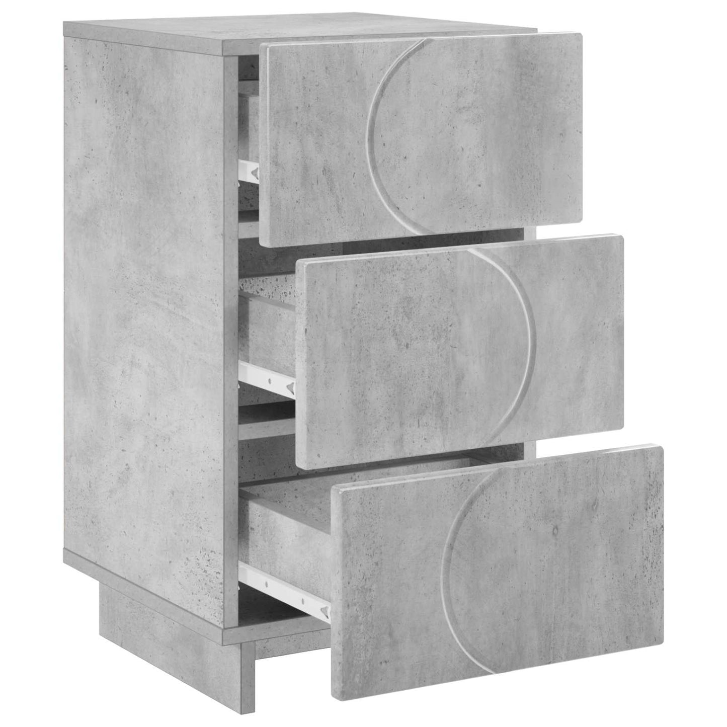 vidaXL Κομοδίνο 2 τεμ. Γκρι Σκυροδέματος 33,5 x 34,5 x 60 εκ.