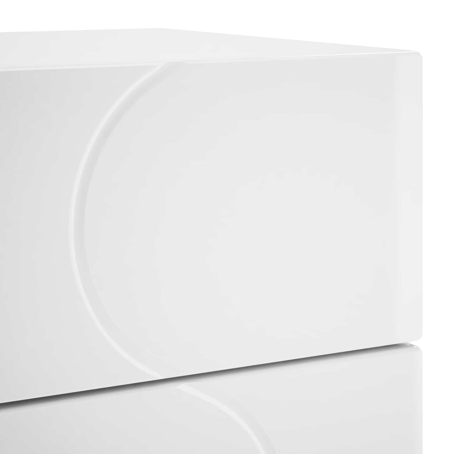 vidaXL Κομοδίνο Λευκό υψηλής γυαλάδας 33,5 x 34,5 x 60 εκ.