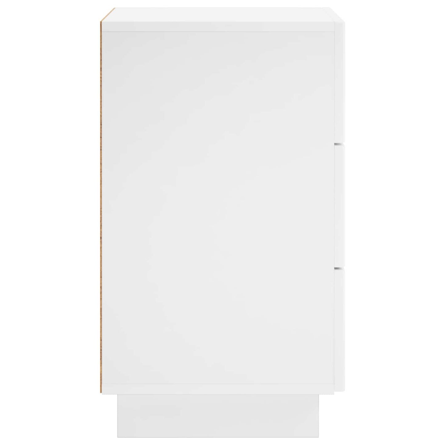vidaXL Κομοδίνο Λευκό υψηλής γυαλάδας 33,5 x 34,5 x 60 εκ.