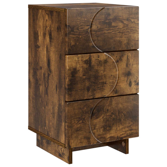 vidaXL Κομοδίνο Καπνισμένο Ξύλο Δρυός 33,5 x 34,5 x 60 εκ.