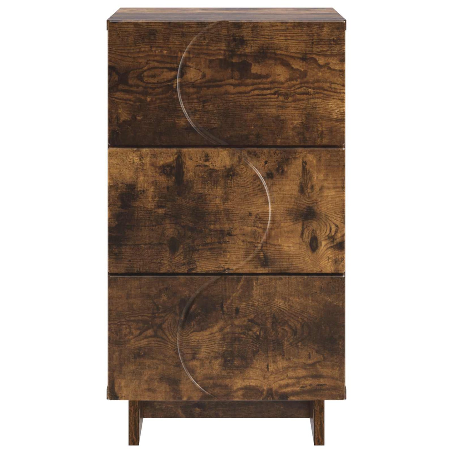 vidaXL Κομοδίνο 2 τεμ. Καπνιστή Δρυς 33,5 x 34,5 x 60 εκ.