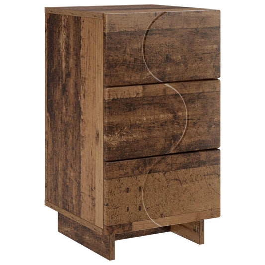 vidaXL Κομοδίνο Παλαιωμένο ξύλο 33,5 x 34,5 x 60 εκ.