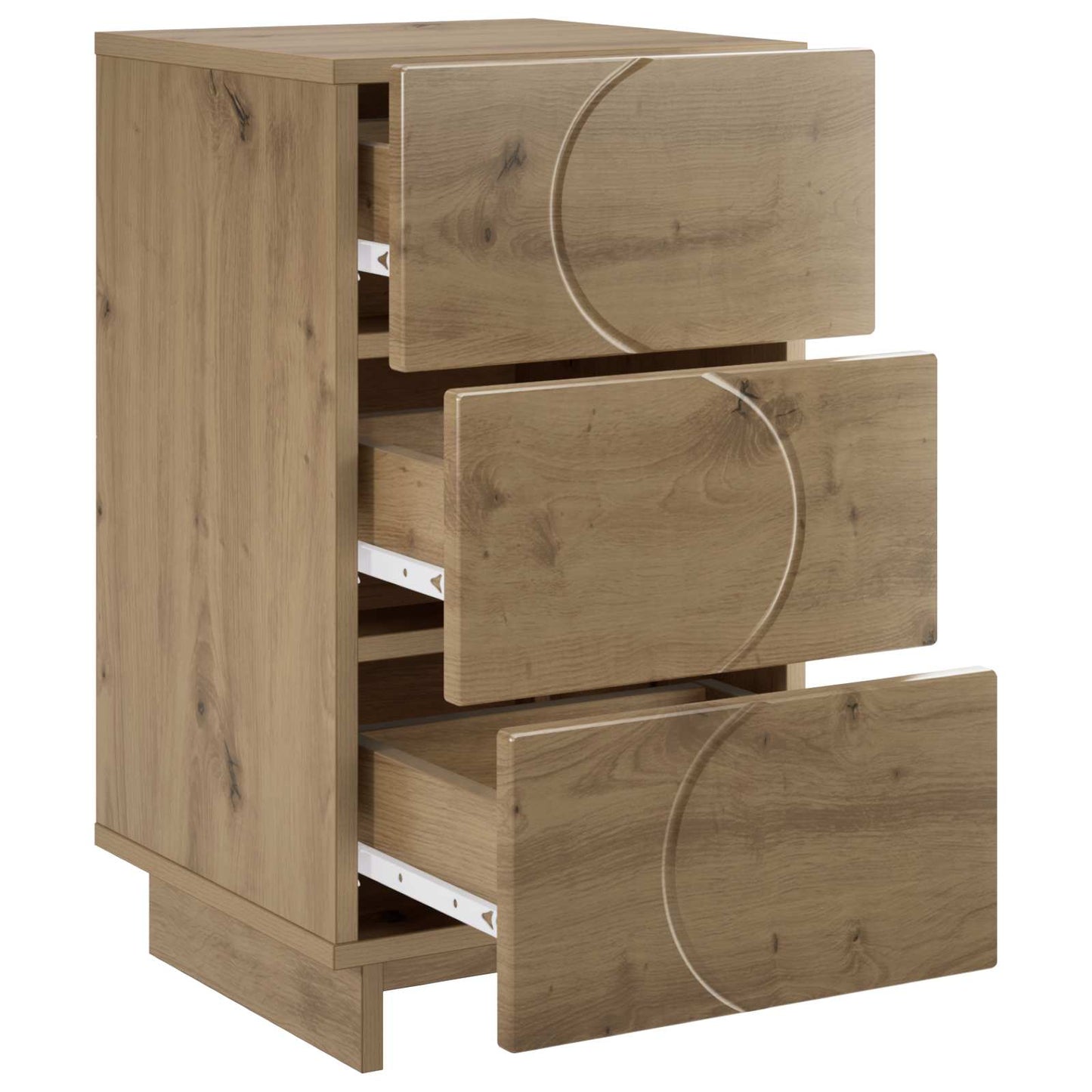 vidaXL Κομοδίνο Artisan Δρυς 33,5 x 34,5 x 60 εκ. Επεξεργασμένο Ξύλο