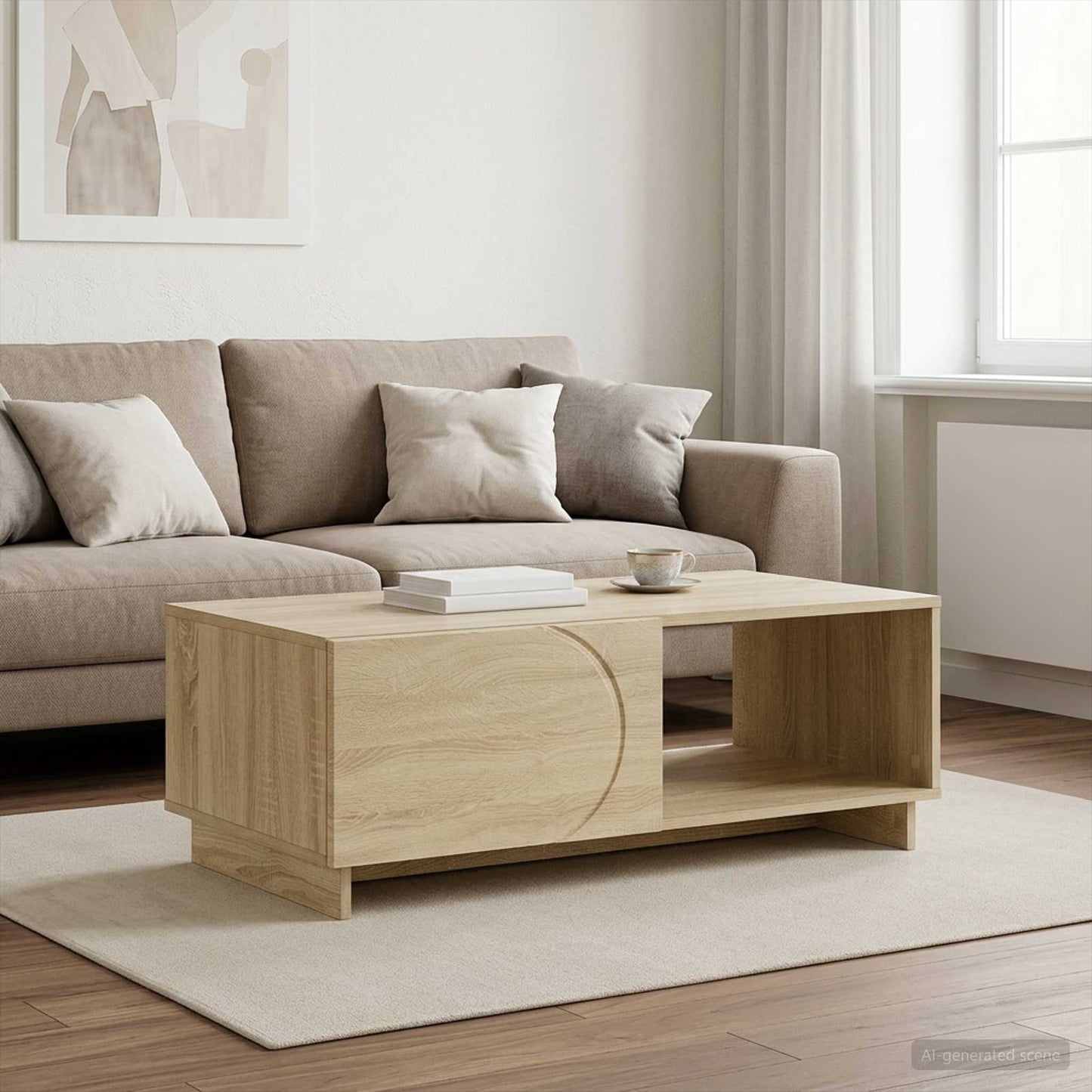 vidaXL Τραπεζάκι σαλονιού Sonoma Δρυς 95 x 50,5 x 35 εκ.