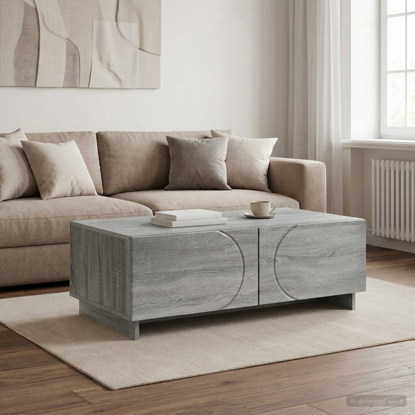 vidaXL Τραπεζάκι σαλονιού Γκρι Sonoma 102 x 50,5 x 35 εκ
