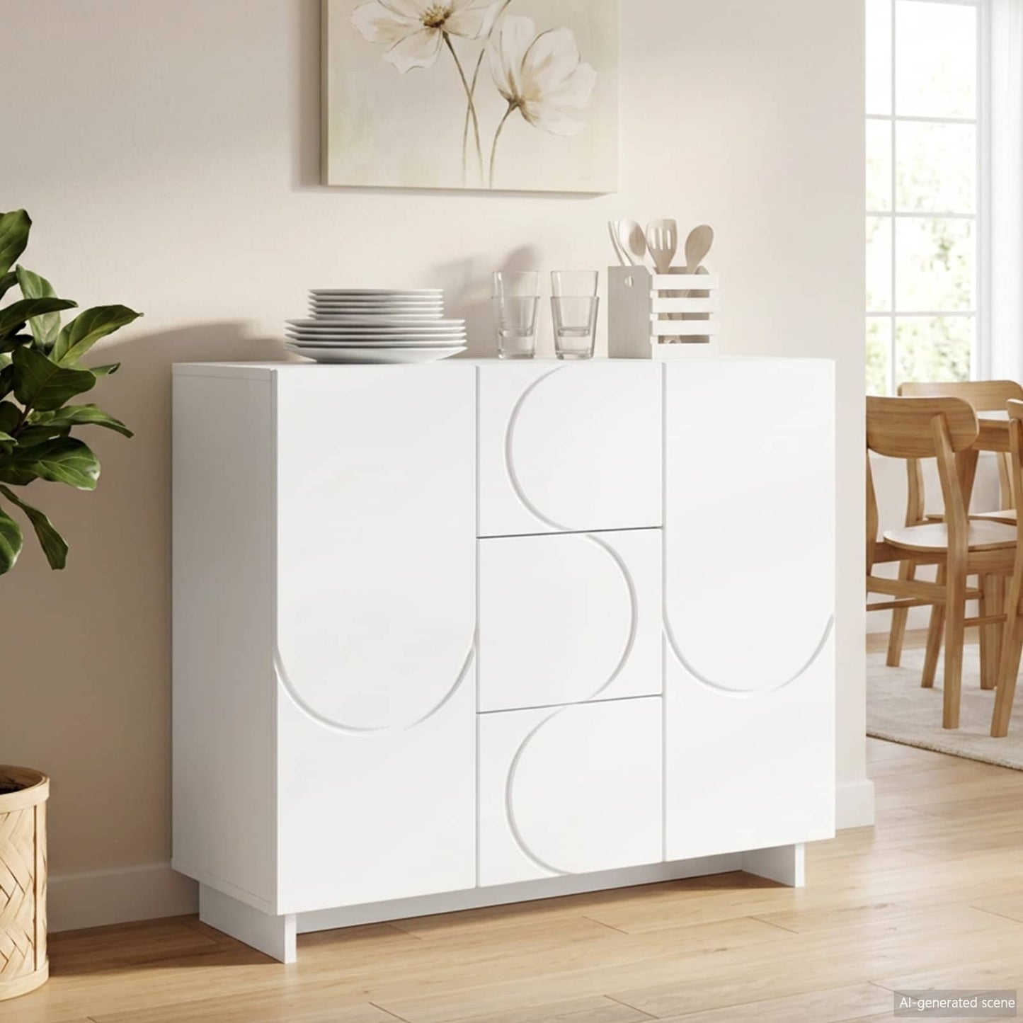 vidaXL Πλαϊνό γραφείο Λευκό 85.5 x 31 x 75 εκ. Επεξεργασμένο Ξύλο
