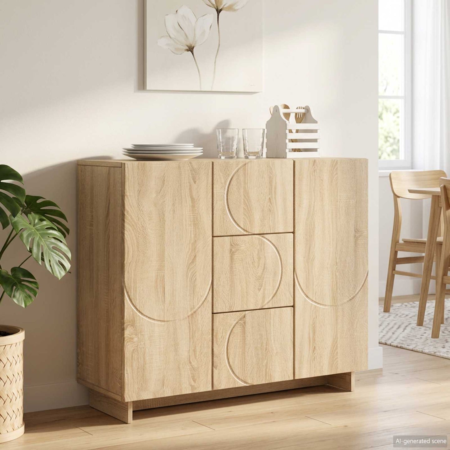 vidaXL Πλαϊνό γραφείο Sonoma Δρυς 85.5 x 31 x 75 εκ.