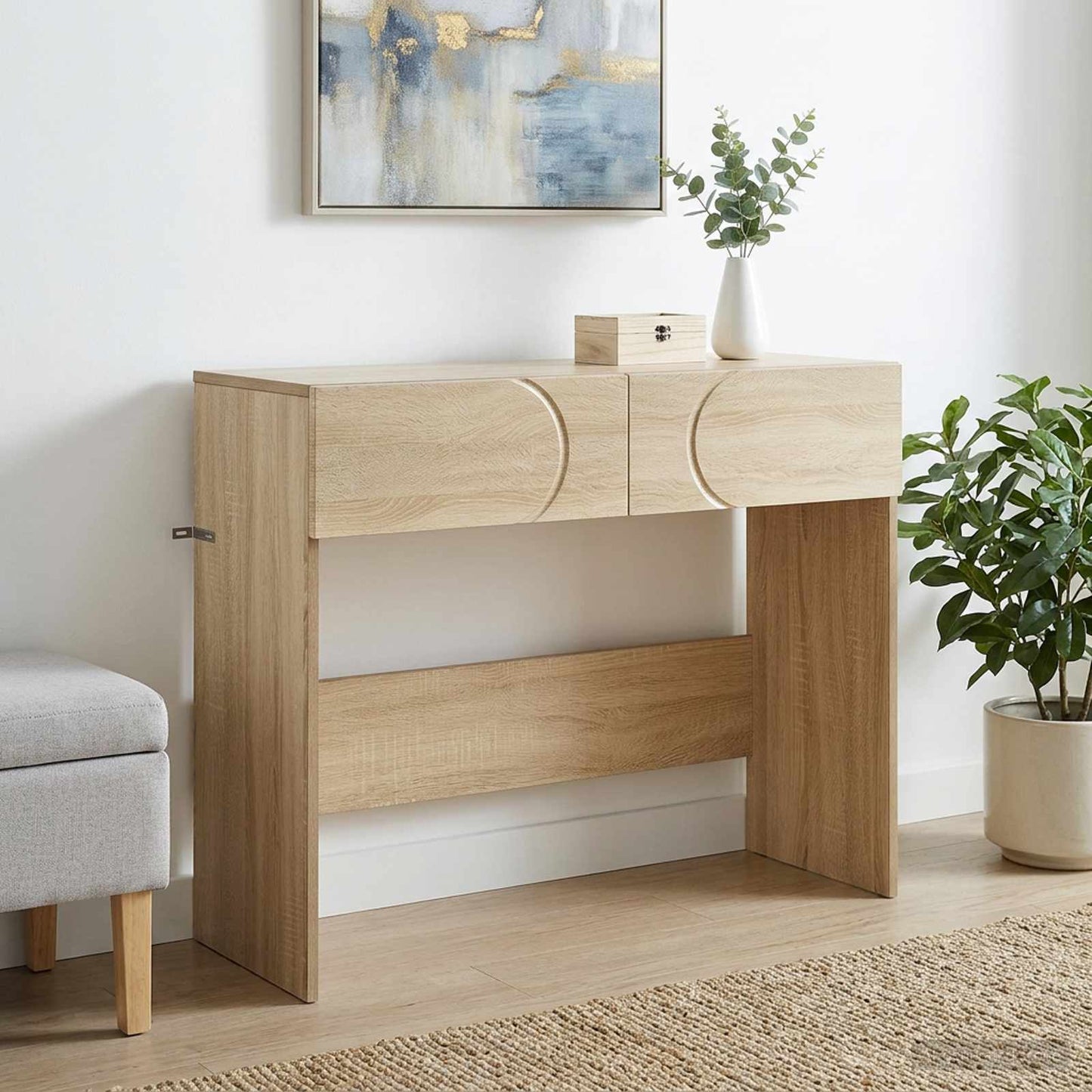 vidaXL Τραπέζι κονσόλας Sonoma Δρυς 96,5 x 38 x 75 εκ.