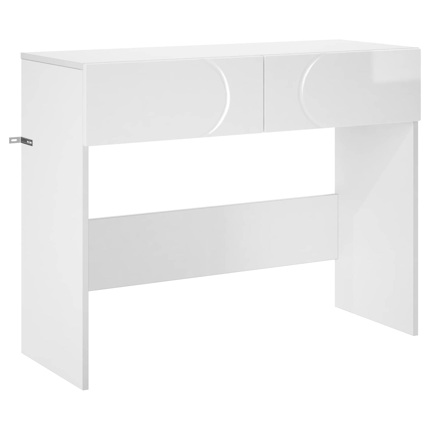 vidaXL Κονσόλα Γυαλιστερό Λευκό 96,5 x 38 x 75 εκ. Επεξεργασμένο ξύλο