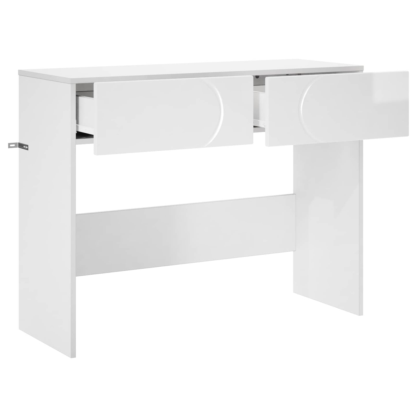 vidaXL Κονσόλα Γυαλιστερό Λευκό 96,5 x 38 x 75 εκ. Επεξεργασμένο ξύλο