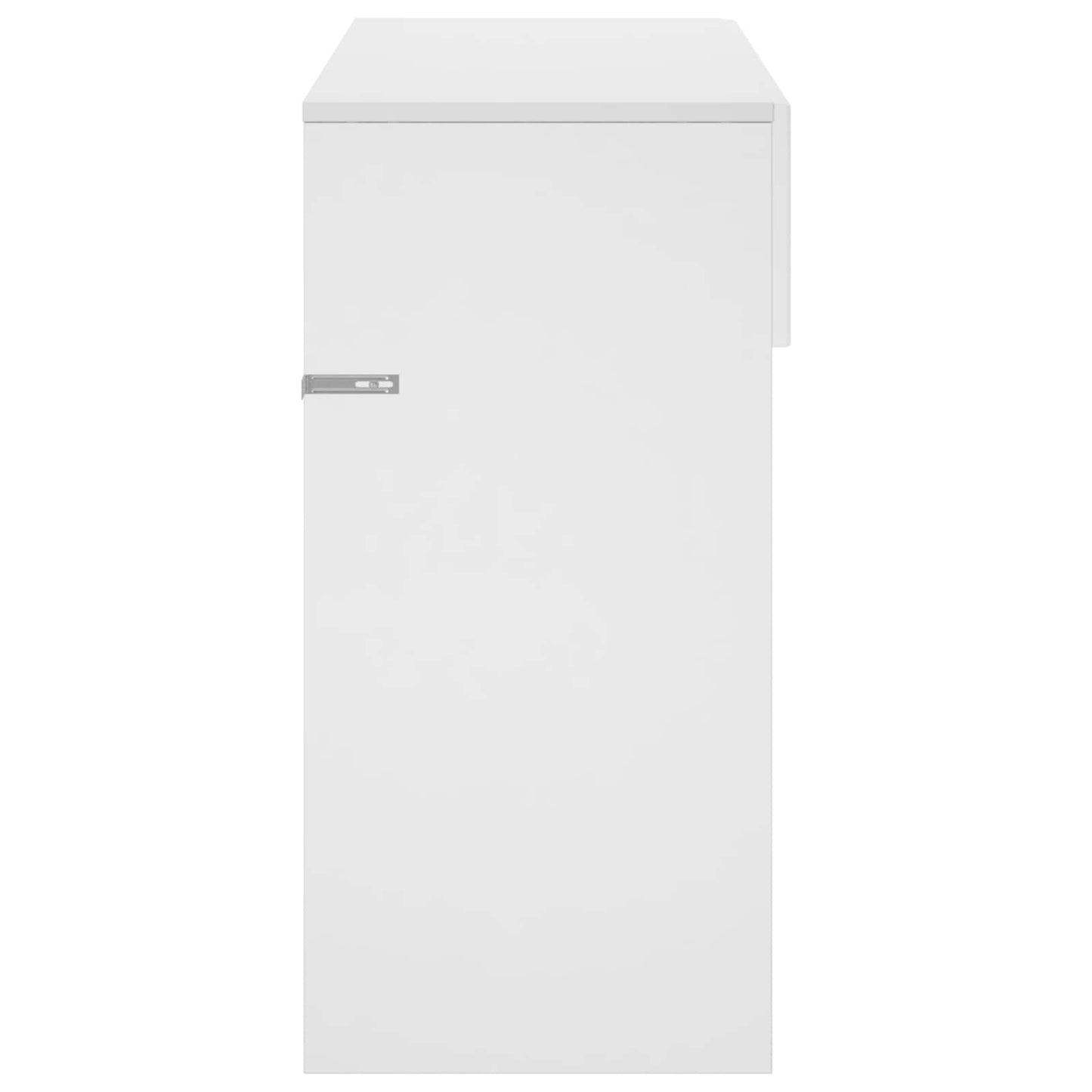 vidaXL Κονσόλα Γυαλιστερό Λευκό 96,5 x 38 x 75 εκ. Επεξεργασμένο ξύλο