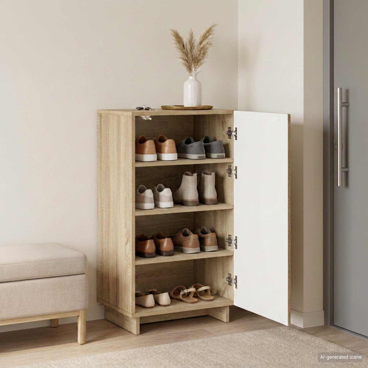 vidaXL Ντουλάπα Παπουτσιών 48 x 38 x 87,5 εκ. Επεξεργασμένο Ξύλο
