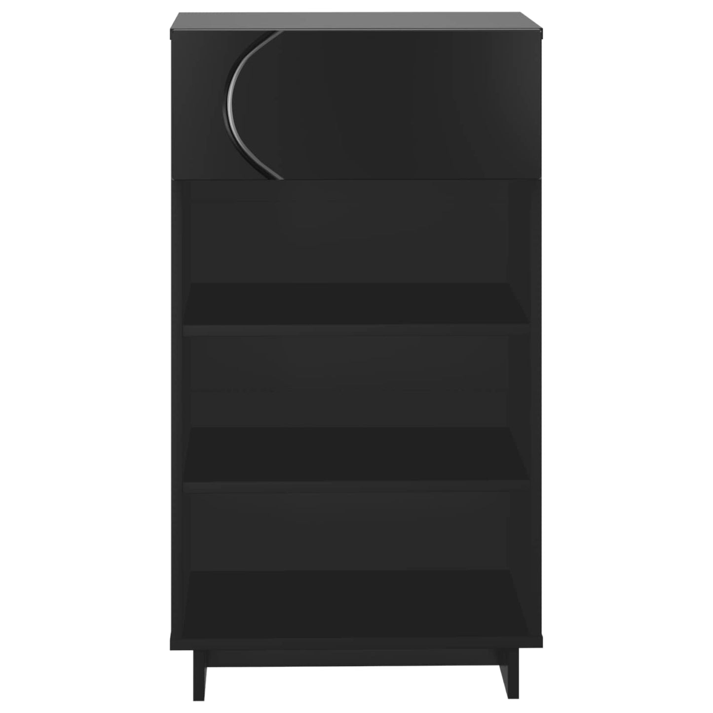 vidaXL Ντουλάπα Παπουτσιών 48 x 38 x 87,5 εκ. Επεξεργασμένο Ξύλο Μαύρο