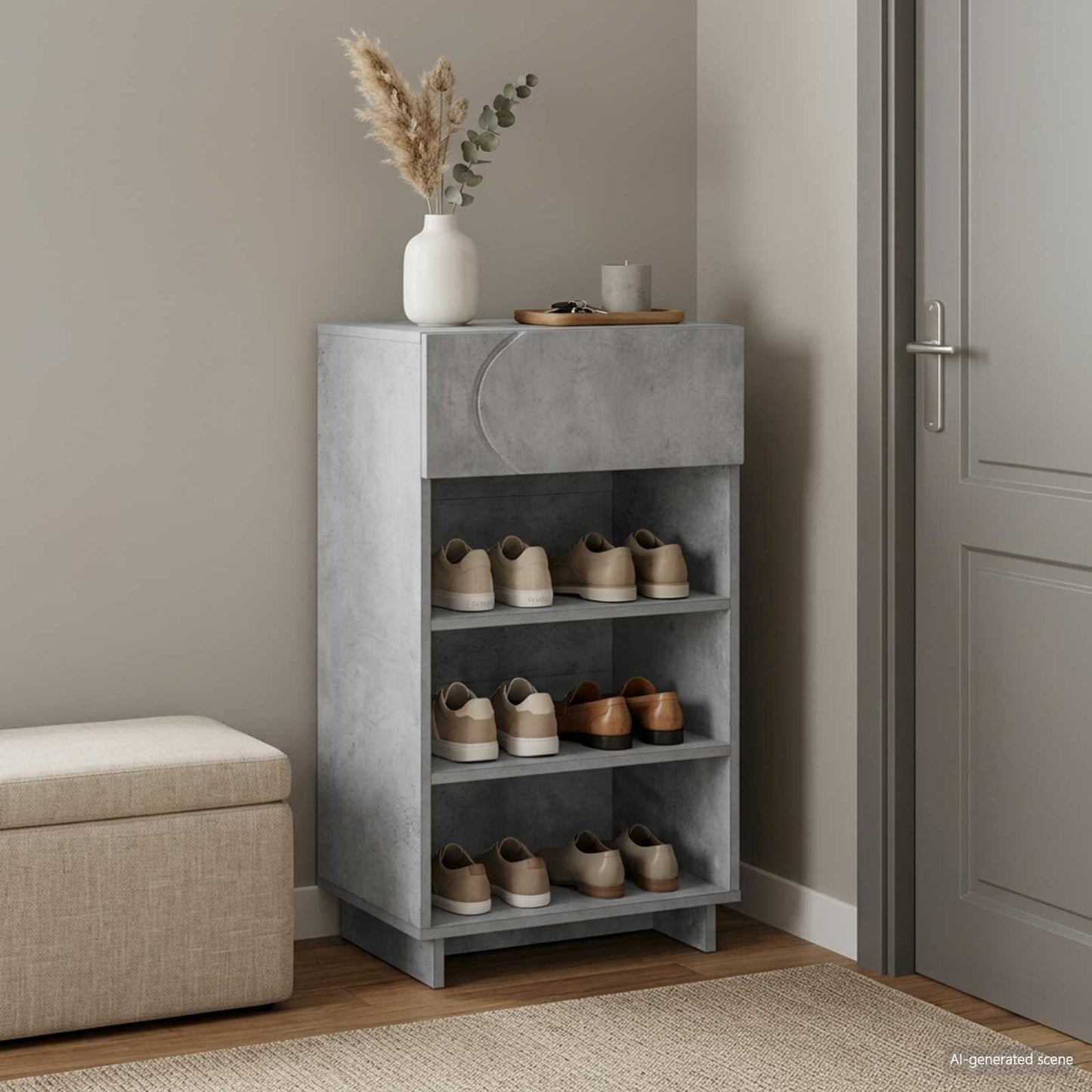 vidaXL Ντουλάπα Παπουτσιών 48 x 38 x 87,5 εκ. Επεξεργασμένο Ξύλο