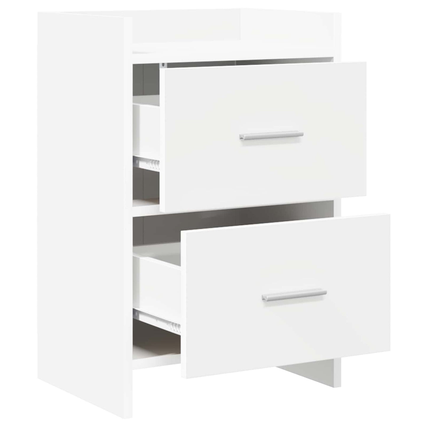 vidaXL Κομοδίνα 2 τμχ. Λευκό 40 x 30 x 60 cm Επεξεργασμένο Ξύλο