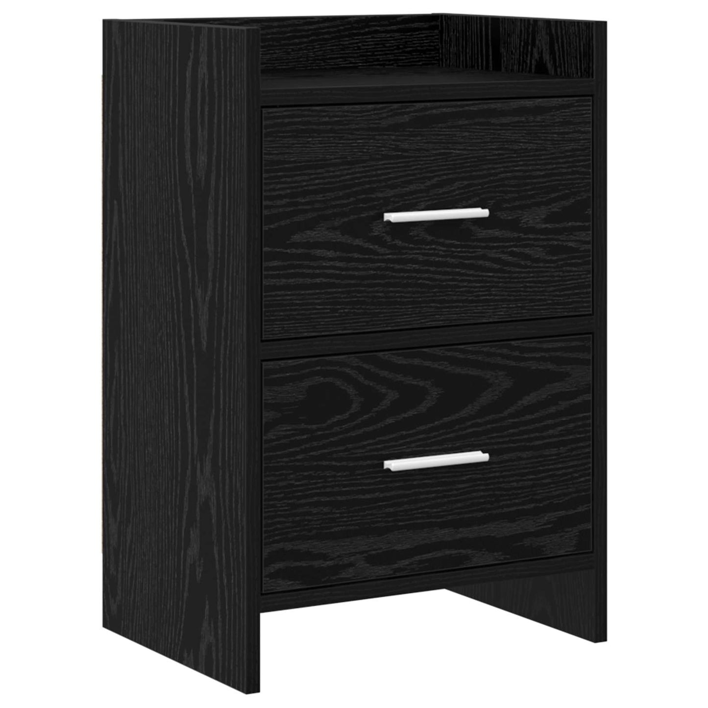 vidaXL Κομοδίνα Μαύρη Δρυς 40 x 30 x 60 cm Επεξεργασμένο Ξύλο
