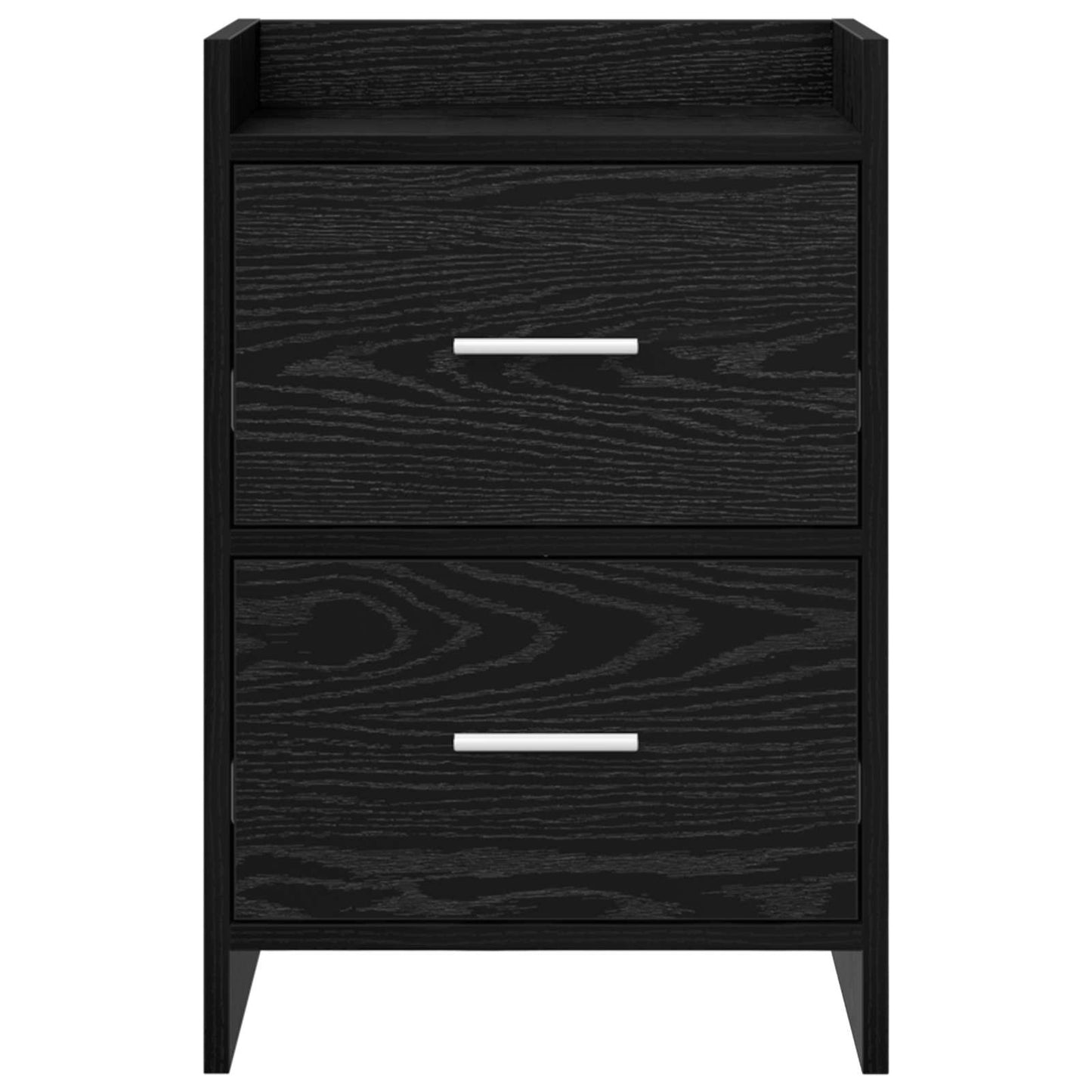 vidaXL Κομοδίνα Μαύρη Δρυς 40 x 30 x 60 cm Επεξεργασμένο Ξύλο
