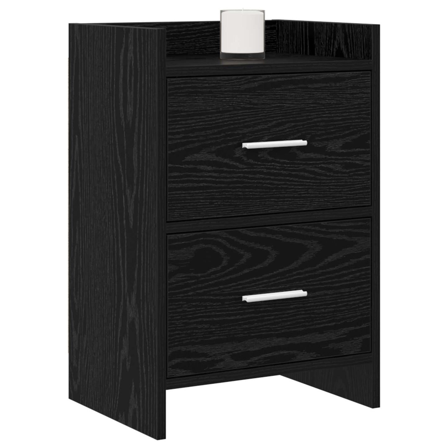 vidaXL Κομοδίνα 2 τμχ. Μαύρη Δρυς 40 x 30 x 60 cm Επεξεργασμένο Ξύλο