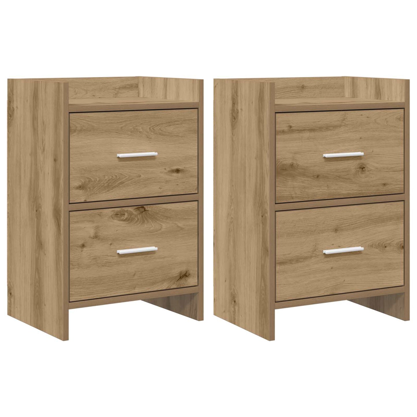 vidaXL Κομοδίνα 2 τμχ. Artisan Δρυς 40 x 30 x 60 cm Επεξεργασμένο Ξύλο