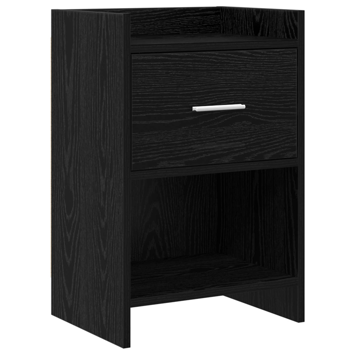 vidaXL Κομοδίνα Μαύρη Δρυς 40 x 30 x 60 cm Επεξεργασμένο Ξύλο