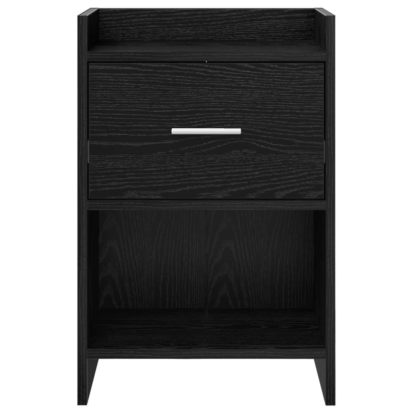 vidaXL Κομοδίνα Μαύρη Δρυς 40 x 30 x 60 cm Επεξεργασμένο Ξύλο