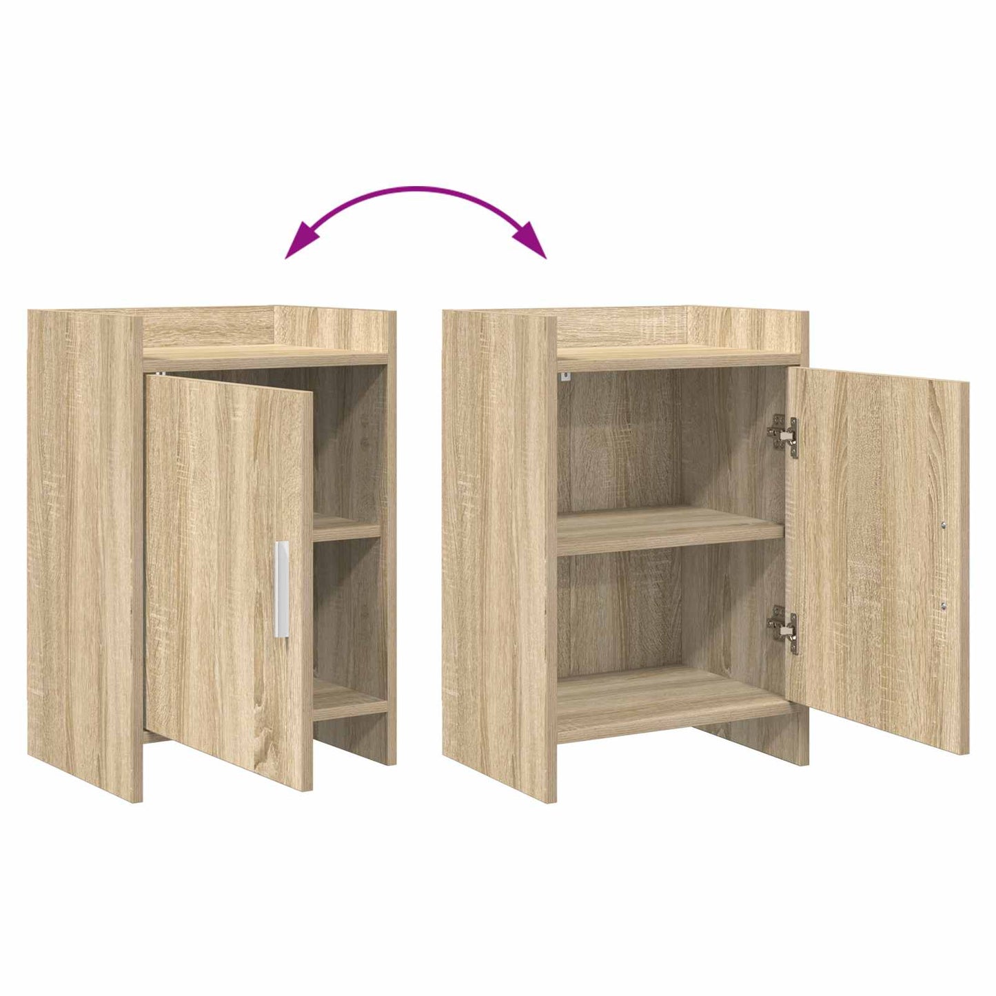 vidaXL Κομοδίνα Sonoma Δρυς 40 x 30 x 60 cm Επεξεργασμένο Ξύλο