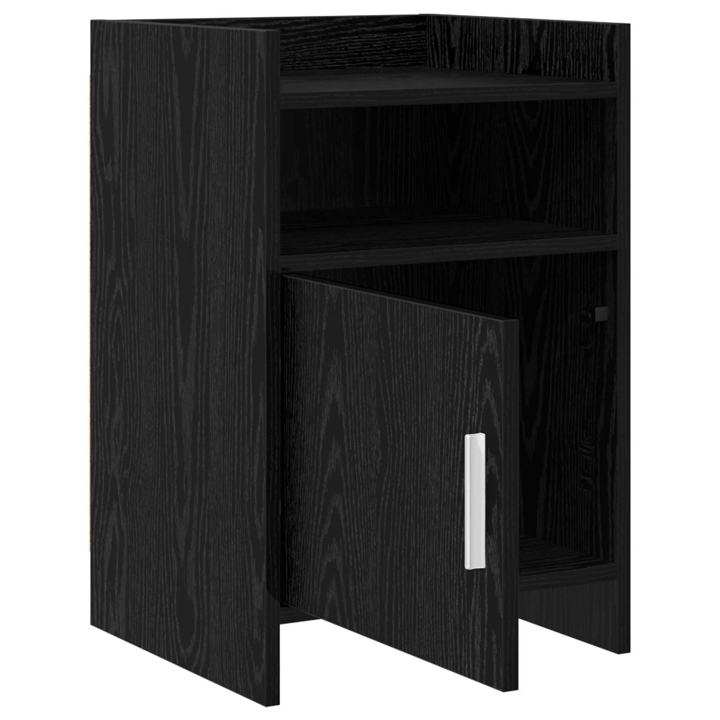 vidaXL Κομοδίνα Μαύρη Δρυς 40 x 36 x 60 εκ Επεξεργασμένο Ξύλο