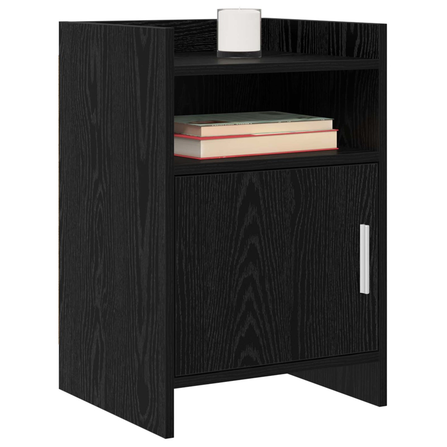 vidaXL Κομοδίνα 2 τμχ. Μαύρη Δρυς 40 x 36 x 60 εκ Επεξεργασμένο Ξύλο