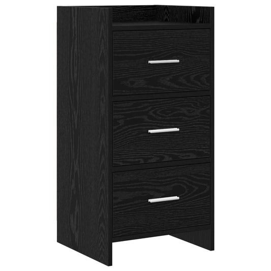 vidaXL Πλαϊνό γραφείο Μαύρη Δρυς 40 x 36 x 80 εκ Επεξεργασμένο Ξύλο