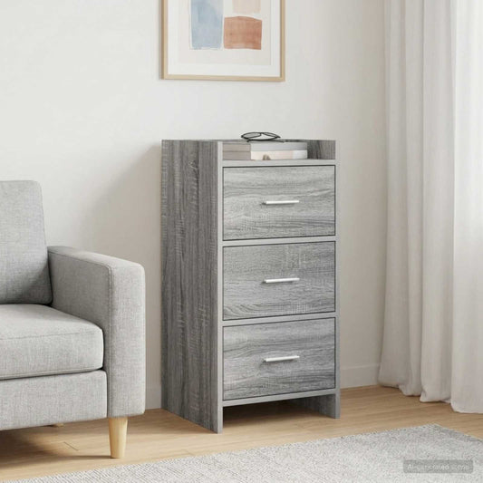 vidaXL Πλαϊνό γραφείο Γκρι Sonoma 40 x 36 x 80 εκ Επεξεργασμένο Ξύλο