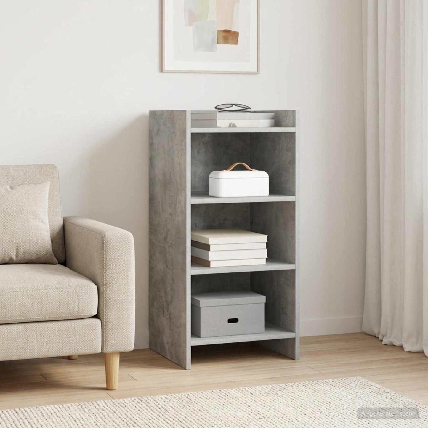 vidaXL Πλαϊνό γραφείο Γκρι Σκυροδέματος 40 x 36 x 80 εκ