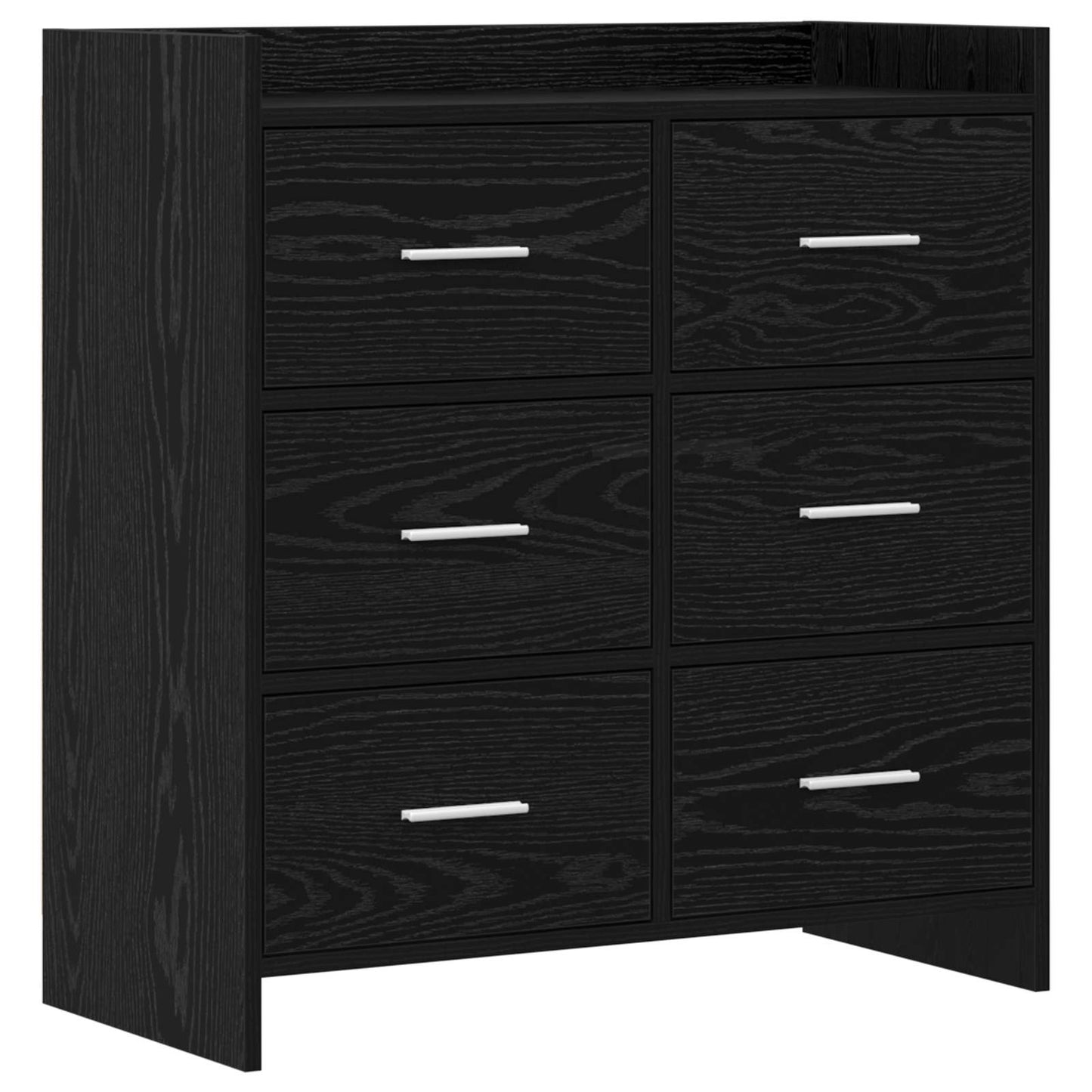 vidaXL Πλαϊνό γραφείο Μαύρη Δρυς 75 x 33 x 80 εκ Επεξεργασμένο Ξύλο