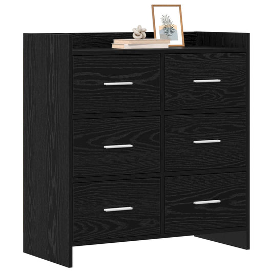 vidaXL Πλαϊνό γραφείο Μαύρη Δρυς 75 x 33 x 80 εκ Επεξεργασμένο Ξύλο