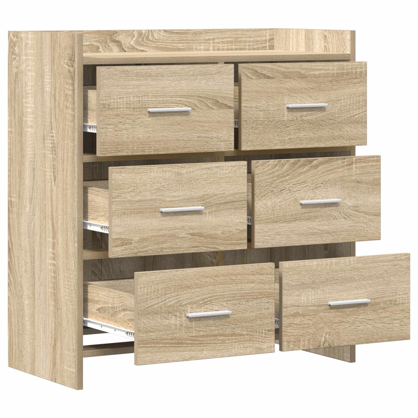 vidaXL Πλαϊνό γραφείο Sonoma Δρυς 75 x 33 x 80 εκ Επεξεργασμένο Ξύλο
