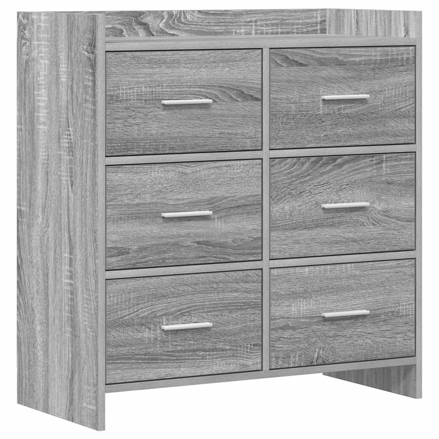 vidaXL Πλαϊνό γραφείο Γκρι Sonoma 75 x 33 x 80 εκ Επεξεργασμένο Ξύλο