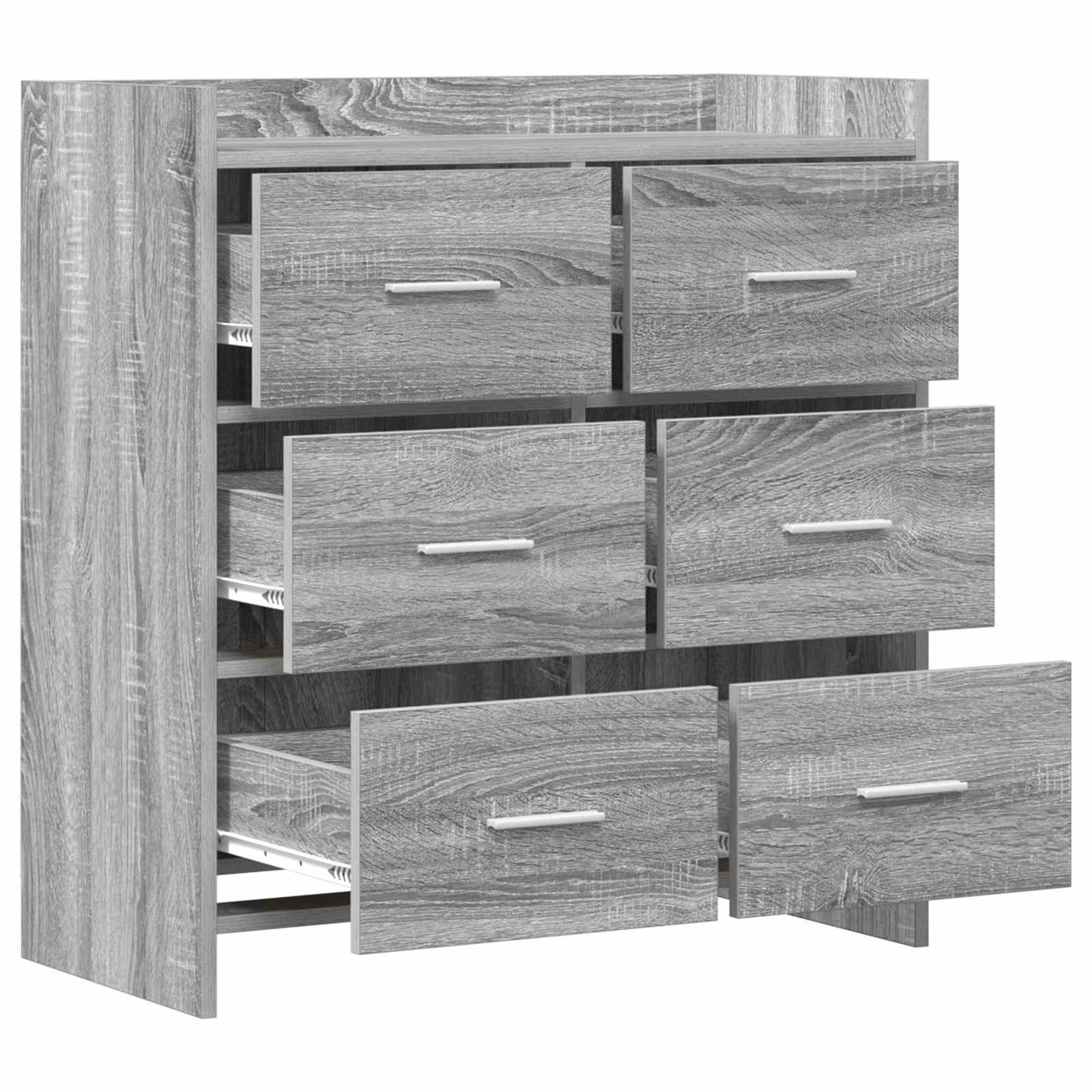 vidaXL Πλαϊνό γραφείο Γκρι Sonoma 75 x 33 x 80 εκ Επεξεργασμένο Ξύλο