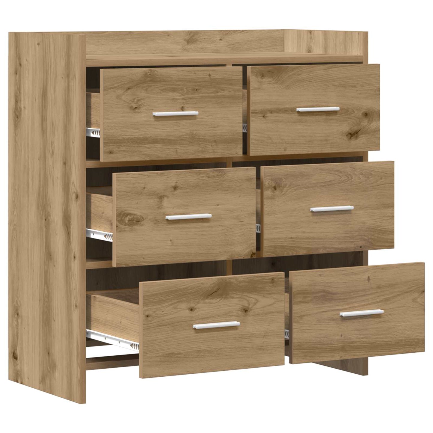 vidaXL Πλαϊνό γραφείο Artisan Δρυς 75 x 33 x 80 εκ Επεξεργασμένο Ξύλο