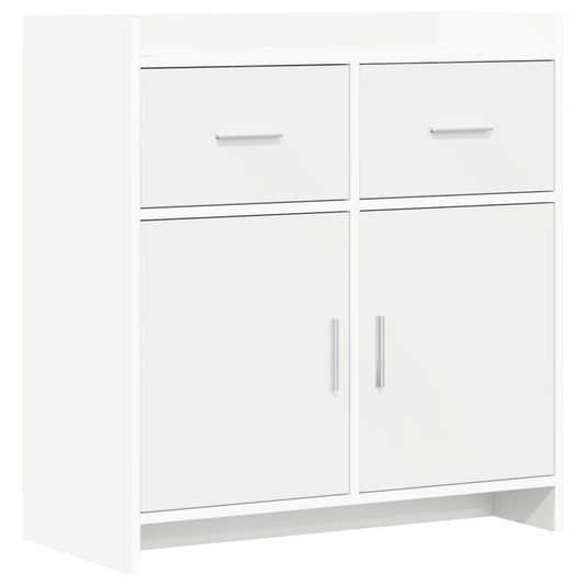 vidaXL Πλαϊνό γραφείο Λευκό 75 x 36 x 80 εκ Επεξεργασμένο Ξύλο