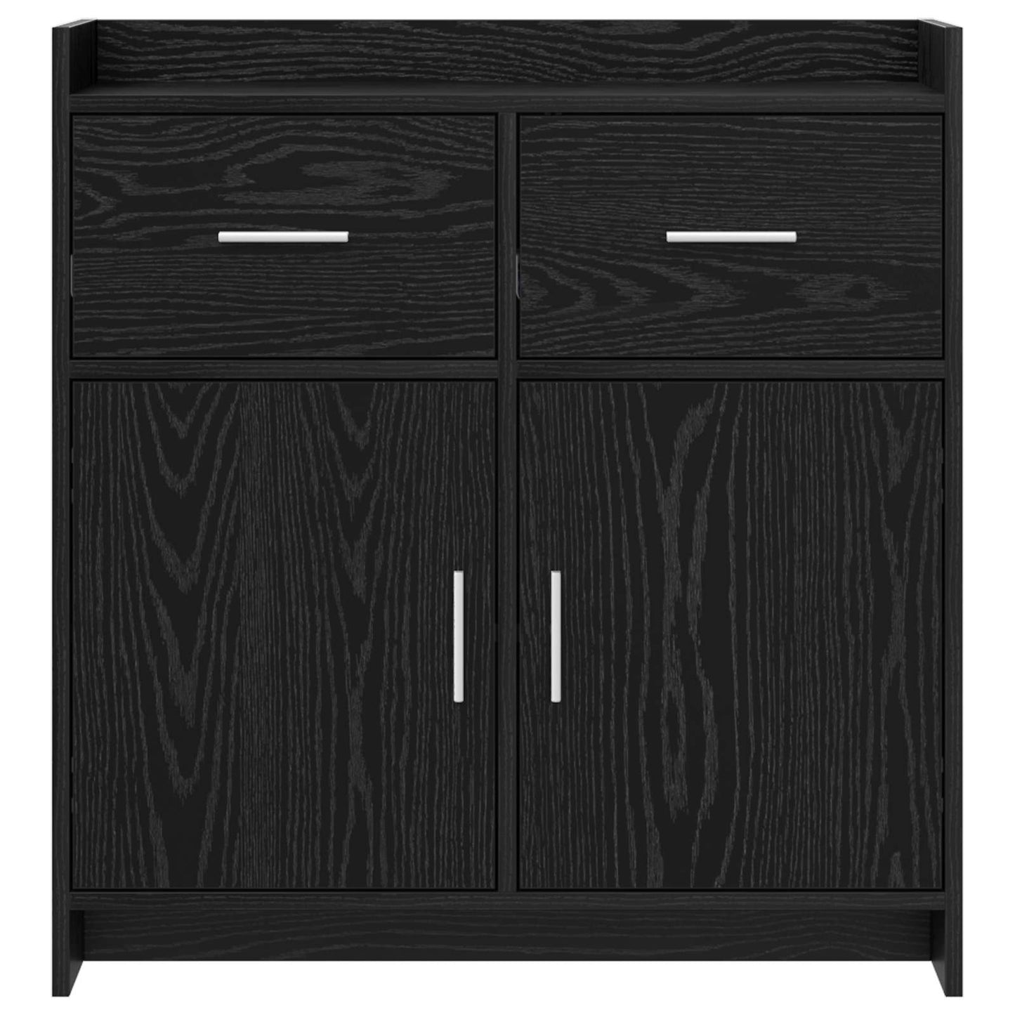 vidaXL Πλαϊνό γραφείο Μαύρη Δρυς 75 x 36 x 80 εκ Επεξεργασμένο Ξύλο