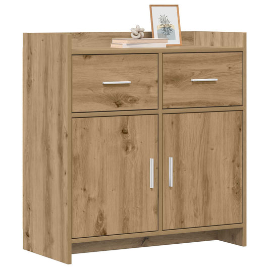 vidaXL Πλαϊνό γραφείο Artisan Δρυς 75 x 36 x 80 εκ Επεξεργασμένο Ξύλο