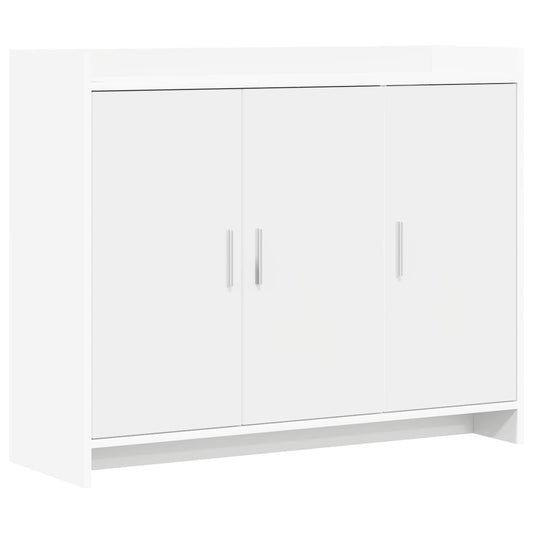 vidaXL Πλαϊνό γραφείο Λευκό 98,5 x 33 x 80 εκ Επεξεργασμένο Ξύλο