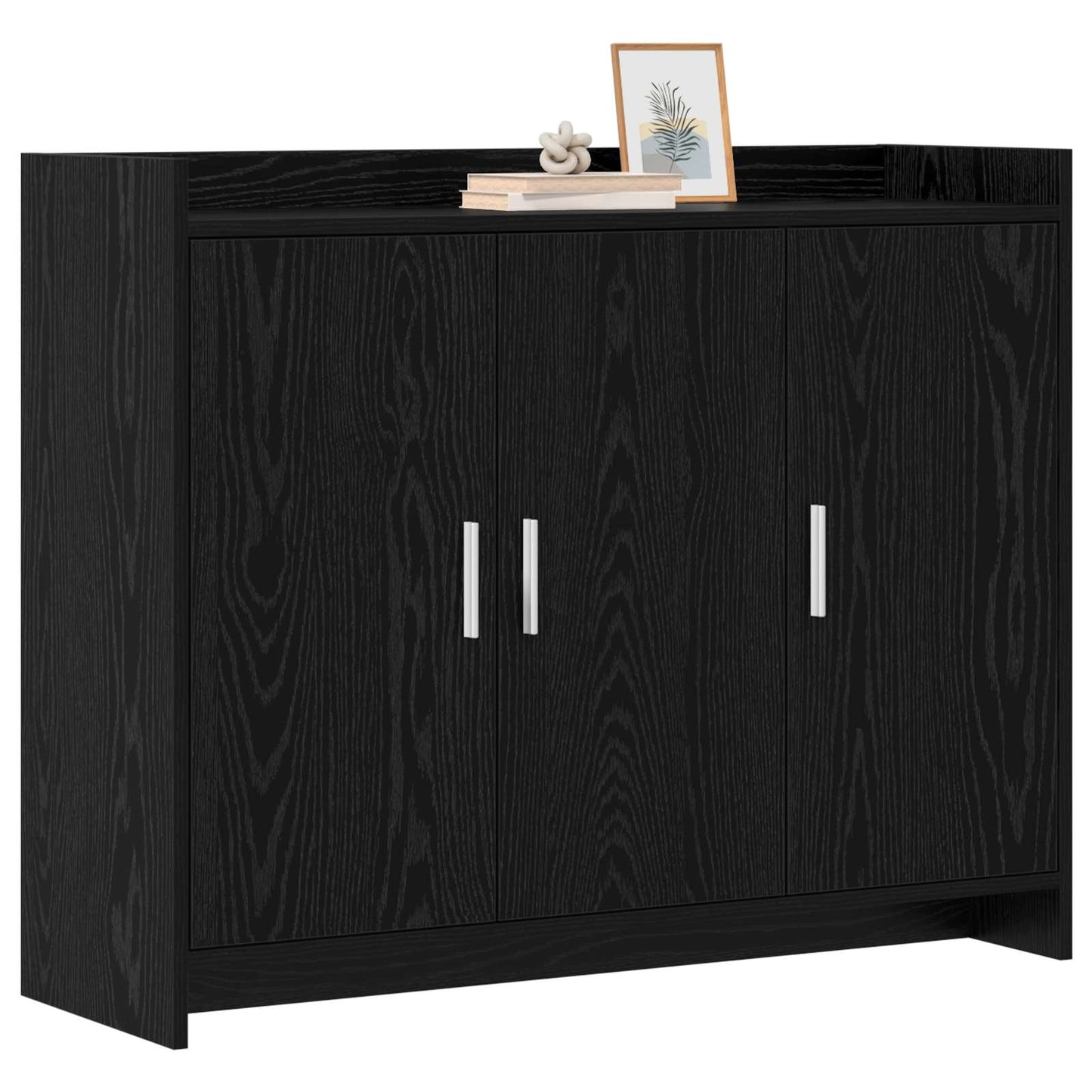 vidaXL Πλαϊνό γραφείο Μαύρη Δρυς 98,5 x 33 x 80 εκ Επεξεργασμένο Ξύλο